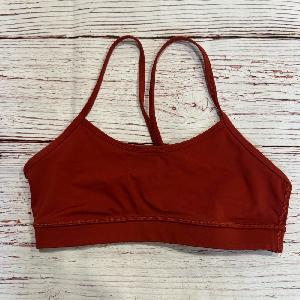 Lululemon Flow Y Bra in Rustic Clay Sz 6